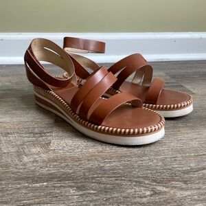 Vince Camuto Leather Wedge Sandal